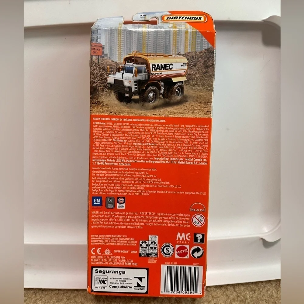 2020 Matchbox GKJ03 MBX Construction II 5 Pack Construction Vehicle Set NEW NIB